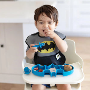 Silicone Grip Dish: Batman Blue - Bumkins
