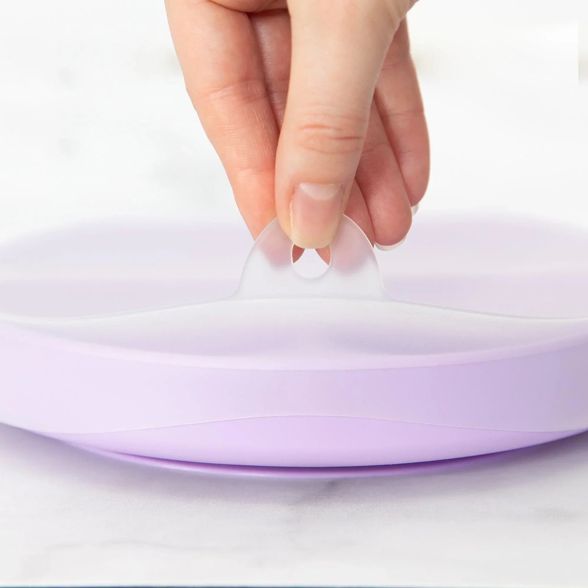 Silicone Grip Dish with Lid (3 Section): Lavender - Bumkins