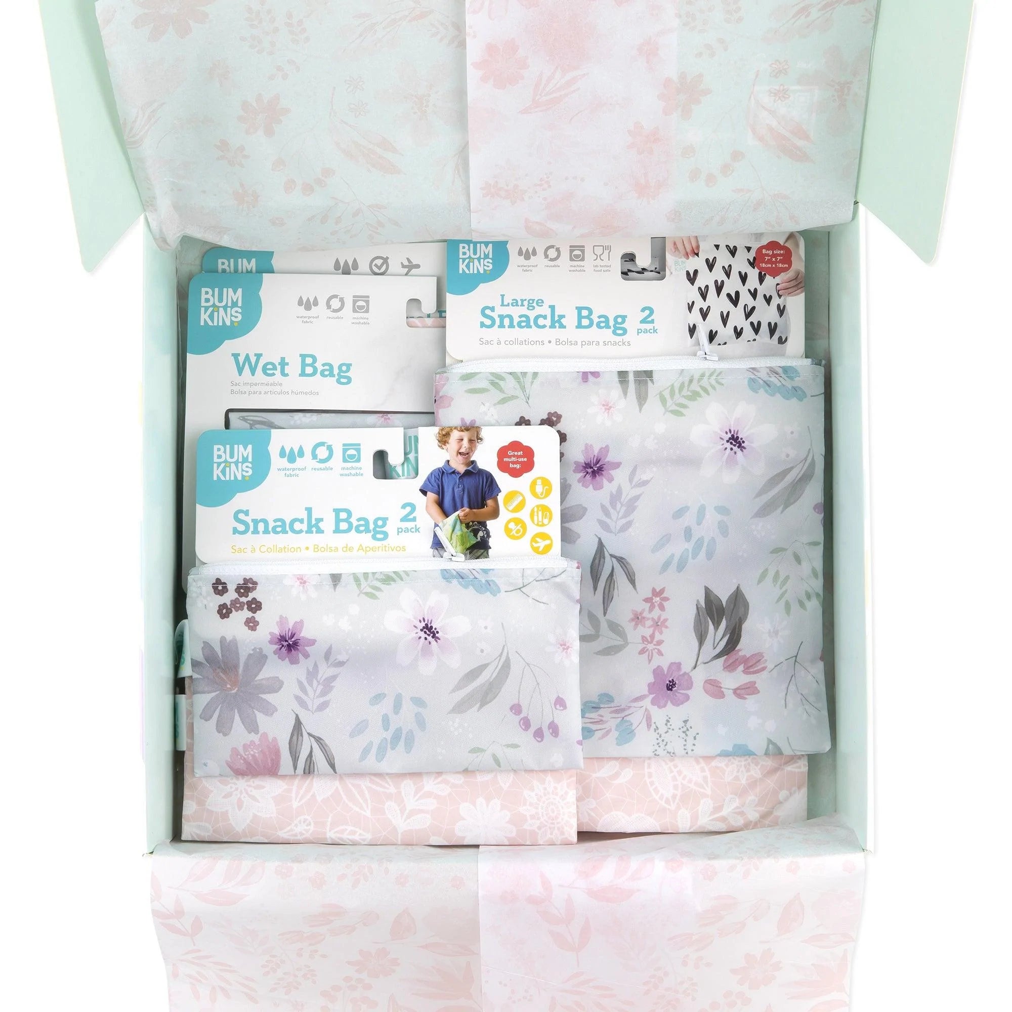 On-The-Go Bags Gift Set - Floral & Lace - Bumkins