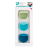 Bumkins Silicone Little Dipper Round 3-Pack: Gumdrop is shown in a white packaging box, with a clear front window displaying the product.