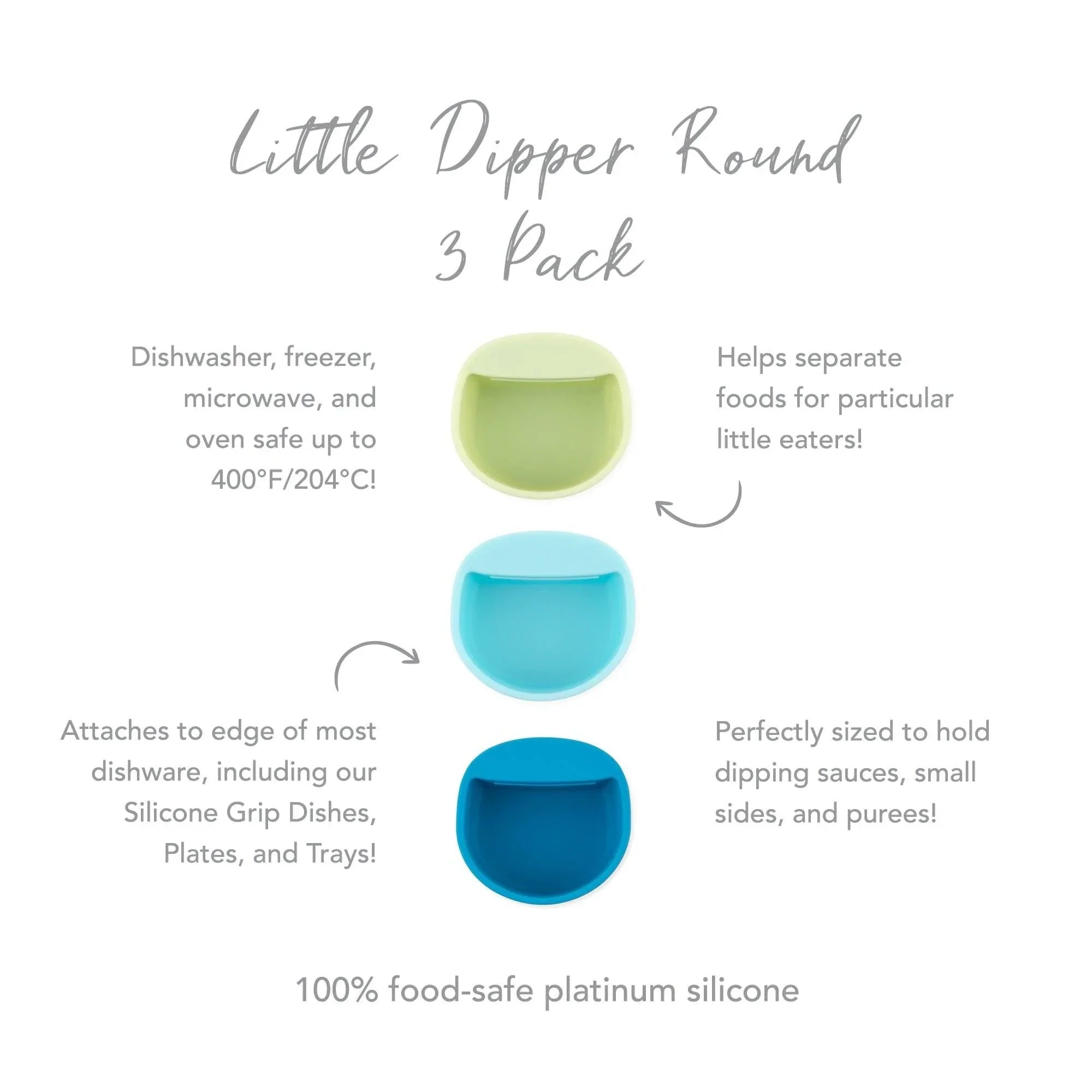Silicone Little Dipper Round 3-Pack: Gumdrop - Bumkins
