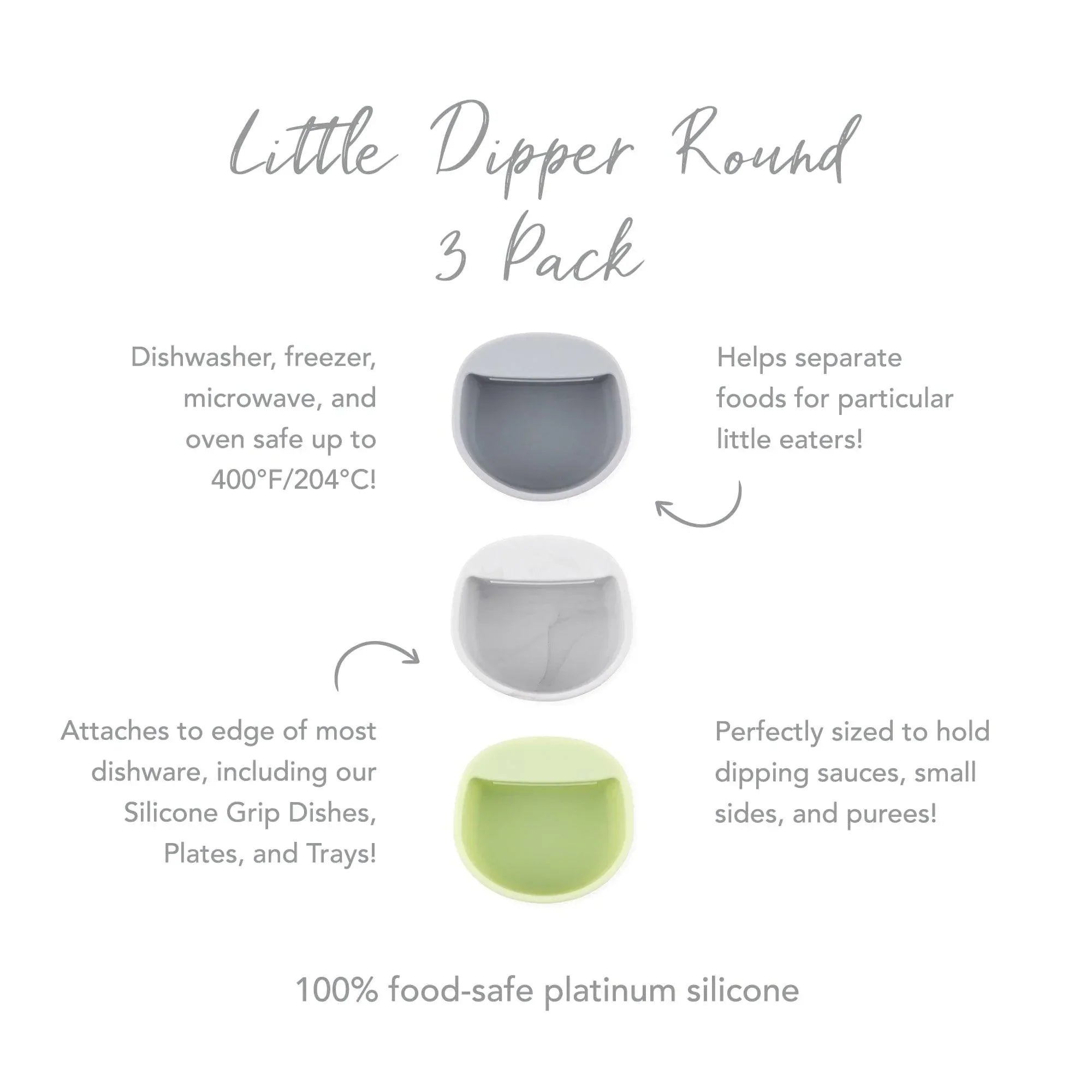 Silicone Little Dipper Round 3-Pack: Taffy - Bumkins