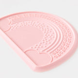 Bumkins Silicone Sensory Placemat: Pink lays flat on a white background.