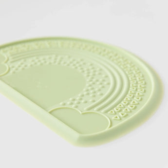 Bumkins Silicone Sensory Placemat: Sage lays flat on a white background.
