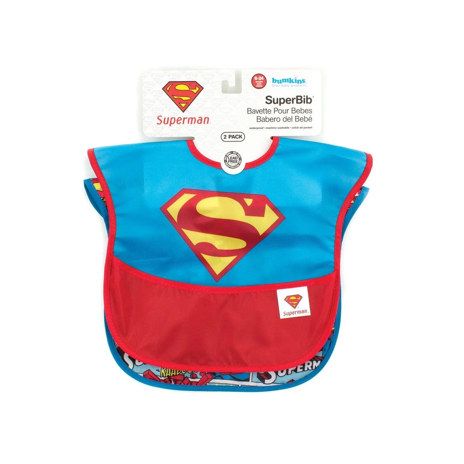 SuperBib® 2 Pack: Superman - Bumkins