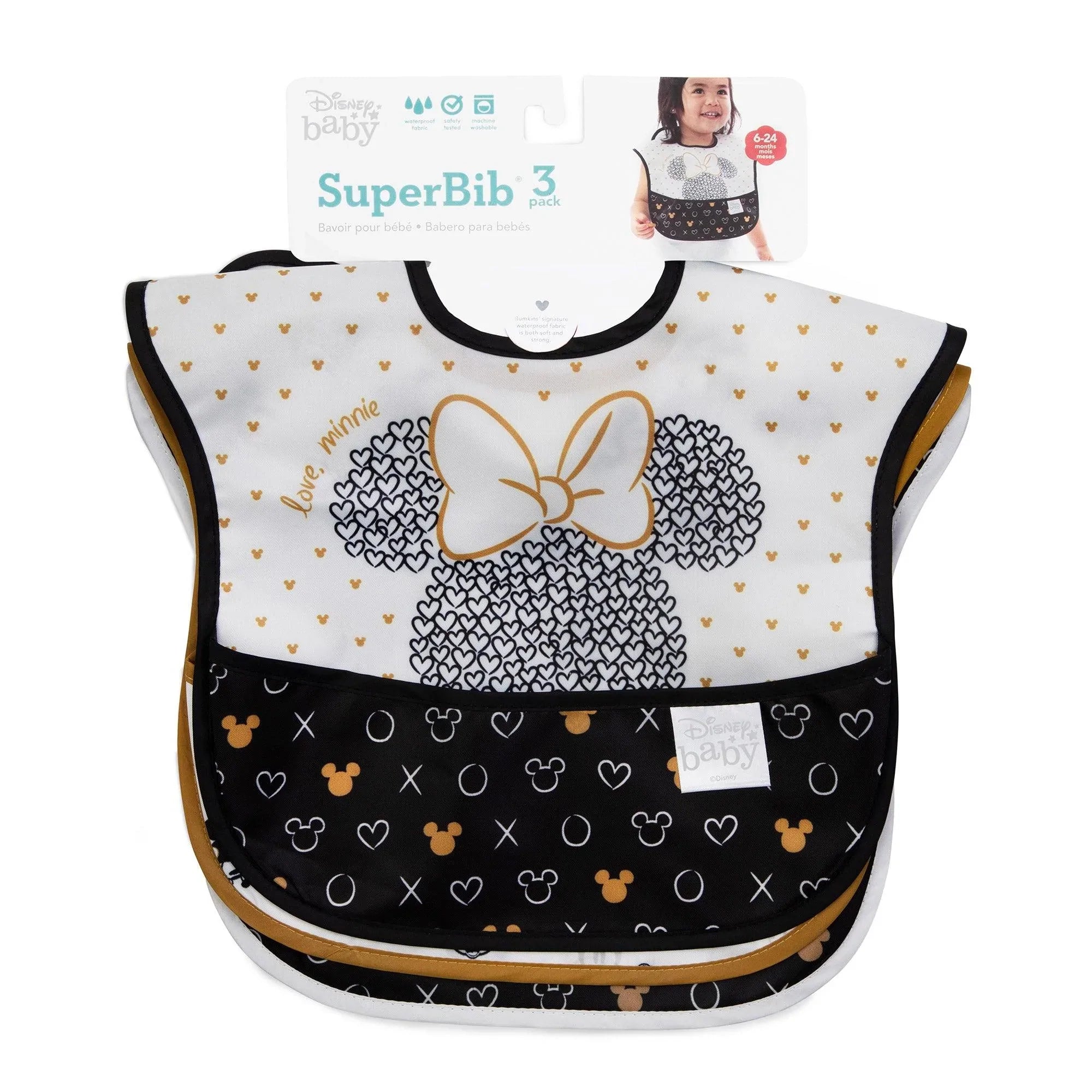 SuperBib® 3 Pack: Love, Minnie - Bumkins