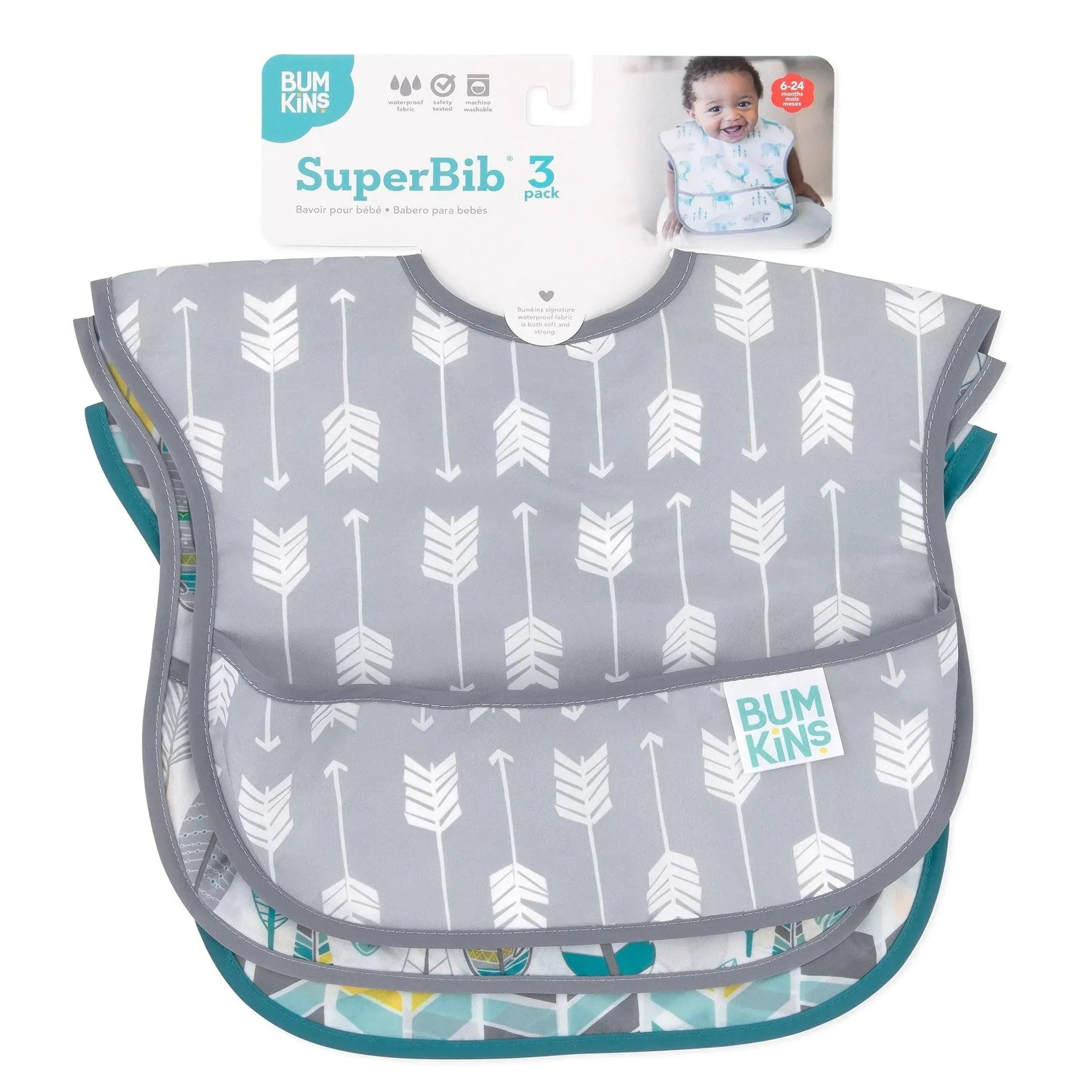 SuperBib® 3 Pack: Feathers, Arrow & Quill - Bumkins