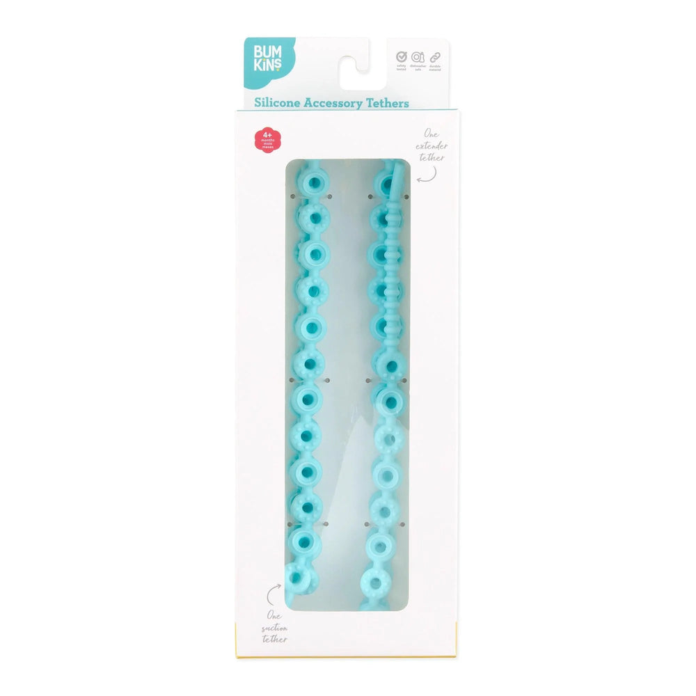 Silicone Accessory Tether 2-Pack: Blue - Bumkins