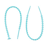 Bumkins Silicone Accessory Tether 2-Pack: Blue includes 2 food-safe silicone tethers with circular links; one has a suction cup on the end.