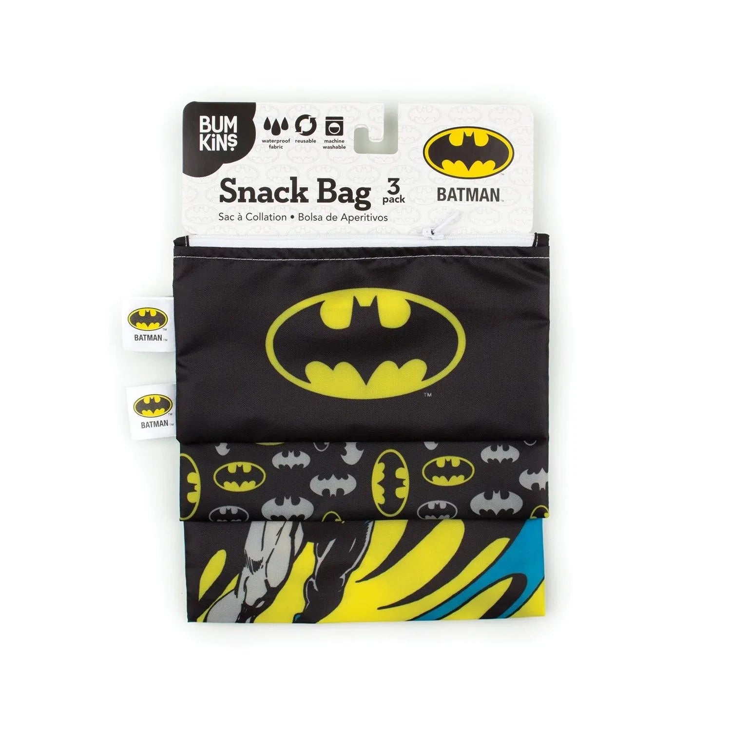 Reusable Snack Bag, 3-Pack: Batman - Bumkins