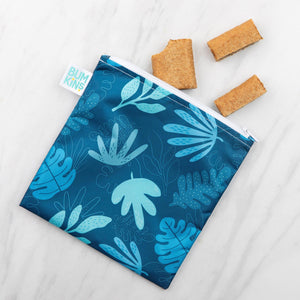 Reusable Snack Bag, Large 2-Pack: Dinosaurs & Blue Tropic - Bumkins