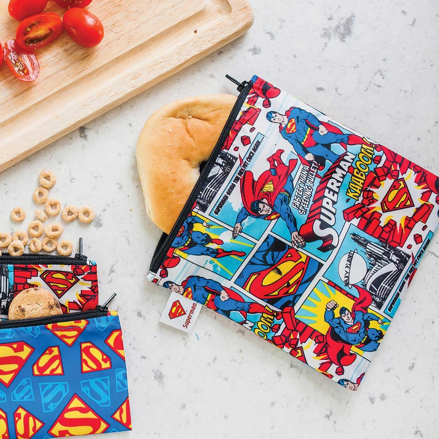Reusable Snack Bag, Large: Superman - Bumkins