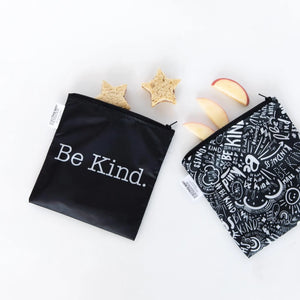 Reusable Snack Bag, Large 2-Pack: Be Kind - Bumkins