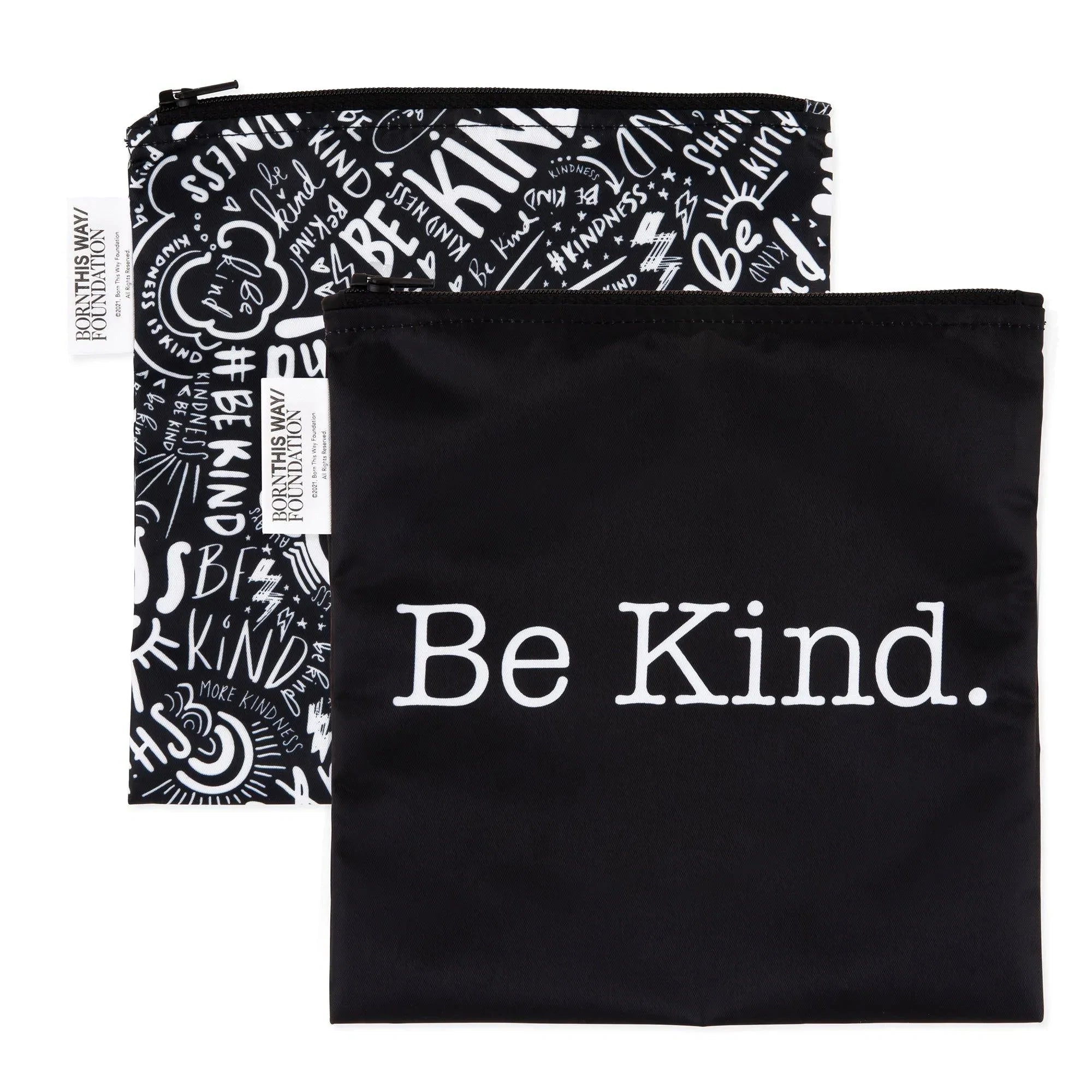 Reusable Snack Bag, Large 2-Pack: Be Kind - Bumkins
