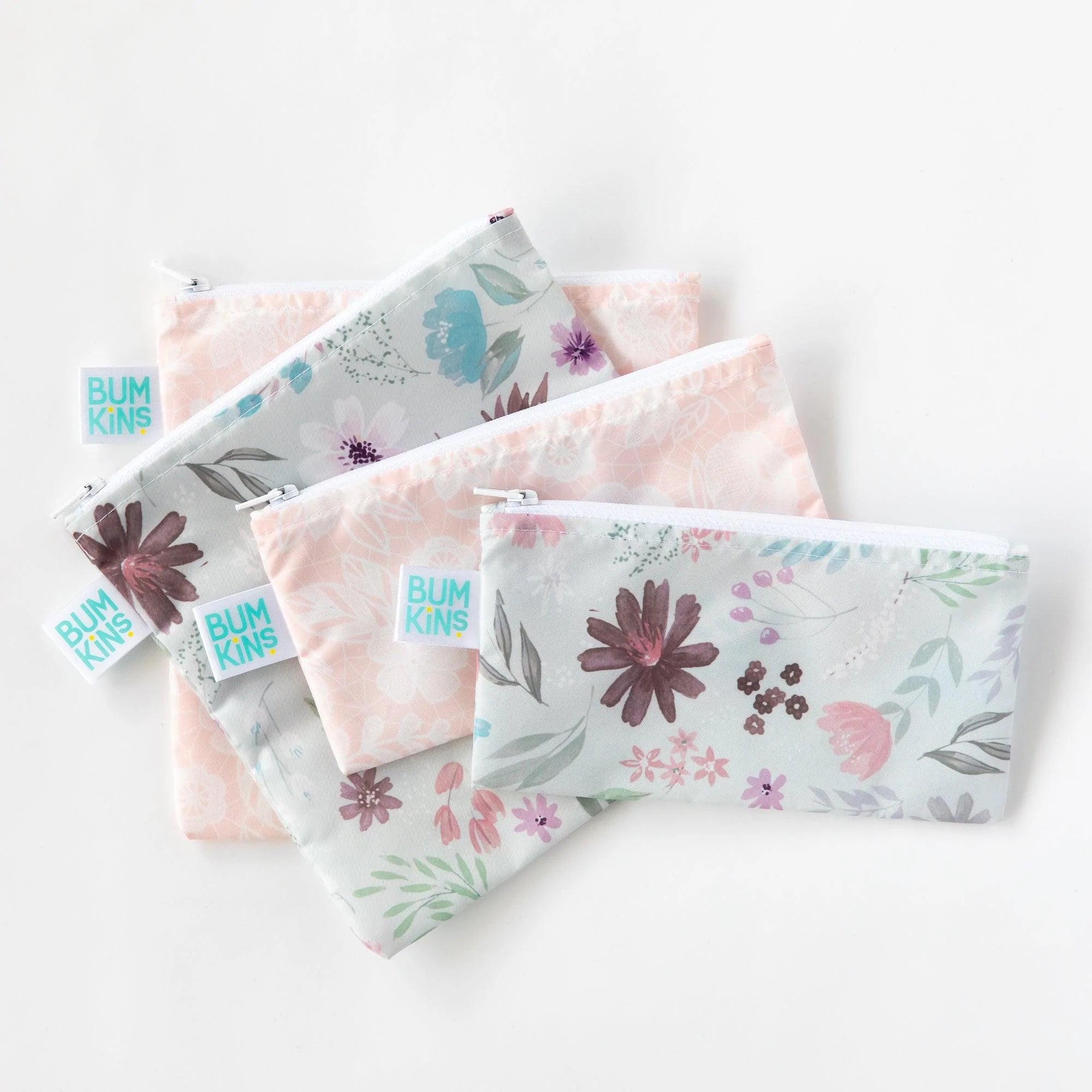 Reusable Snack Bag, Small 2-Pack: Floral & Lace - Bumkins