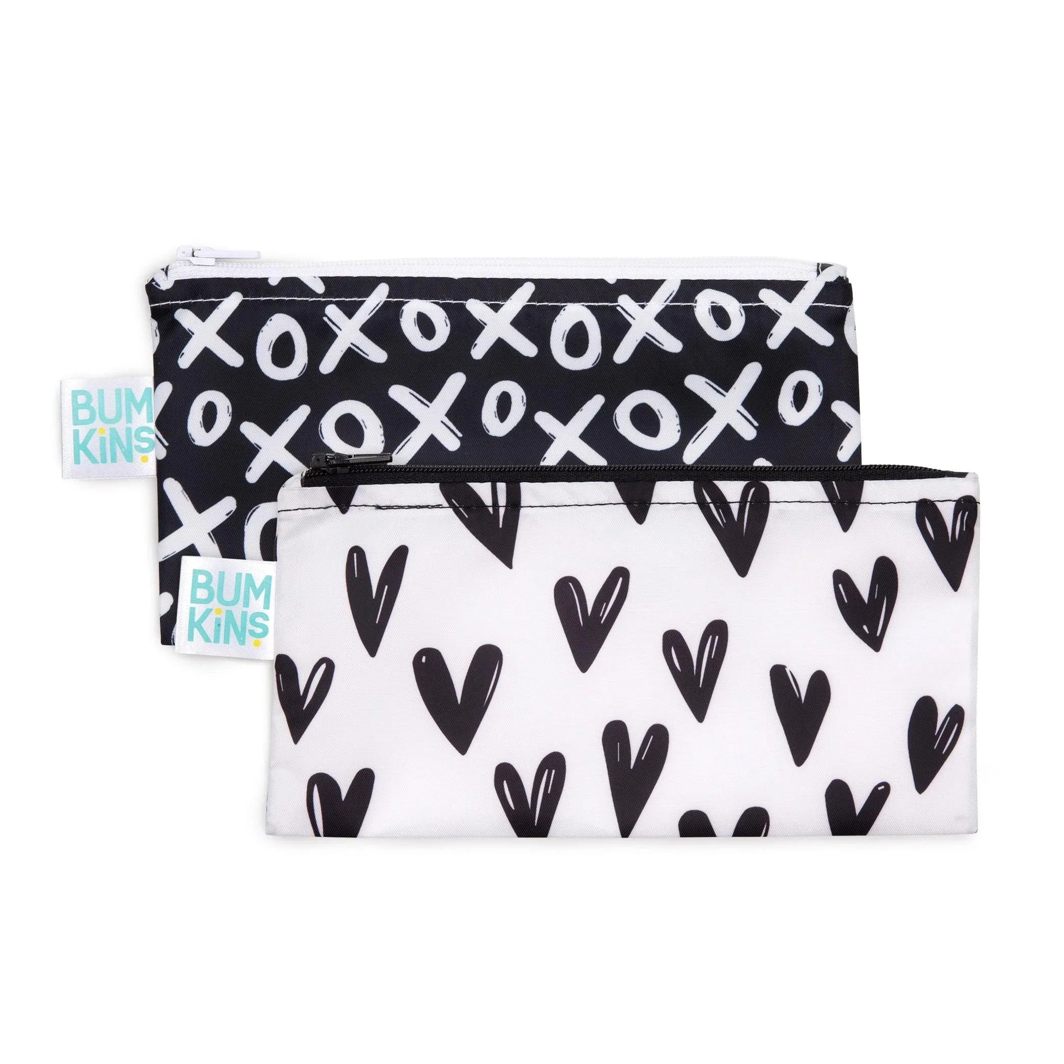 Reusable Snack Bag, Small 2-Pack: XOXO & Hearts - Bumkins
