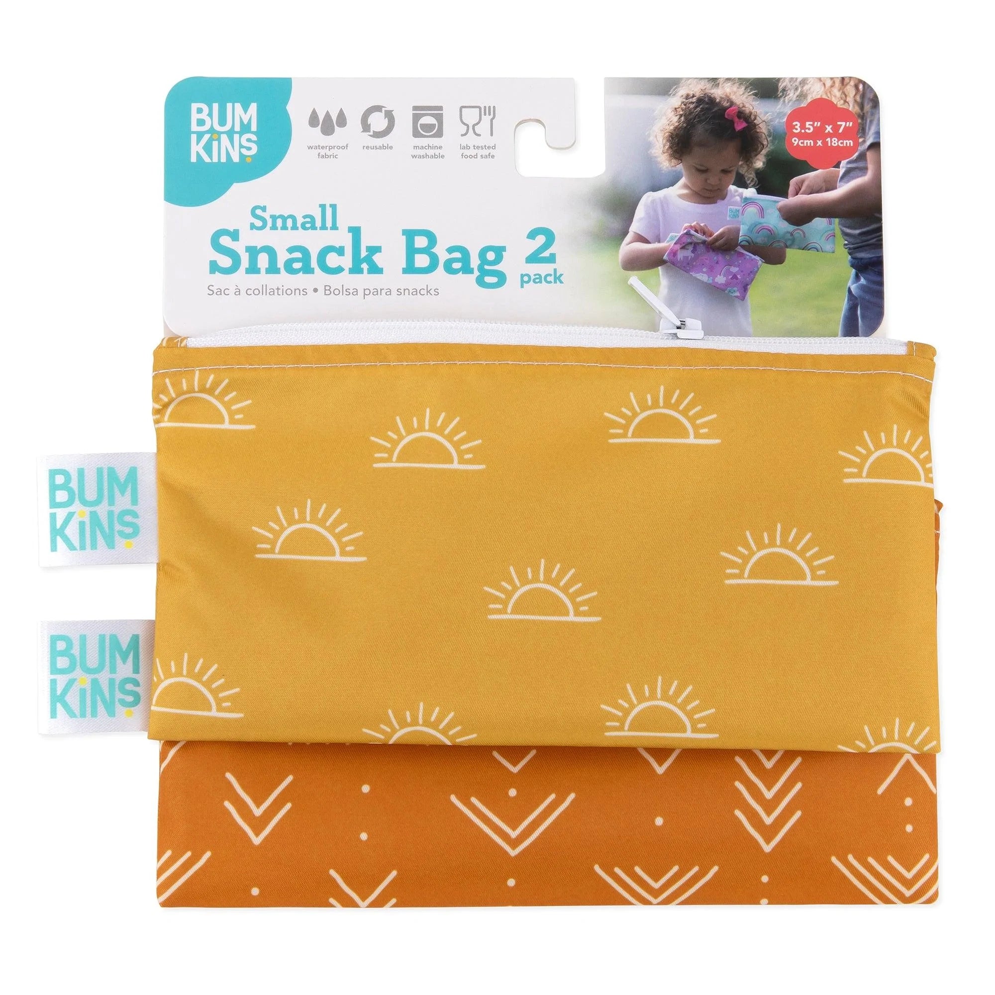Reusable Snack Bag, Small 2-Pack: Sunshine and Grounded - Bumkins