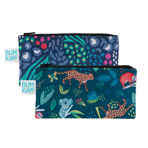 Reusable Snack Bag, Small 2-Pack: Jungle & Animal Prints - Bumkins