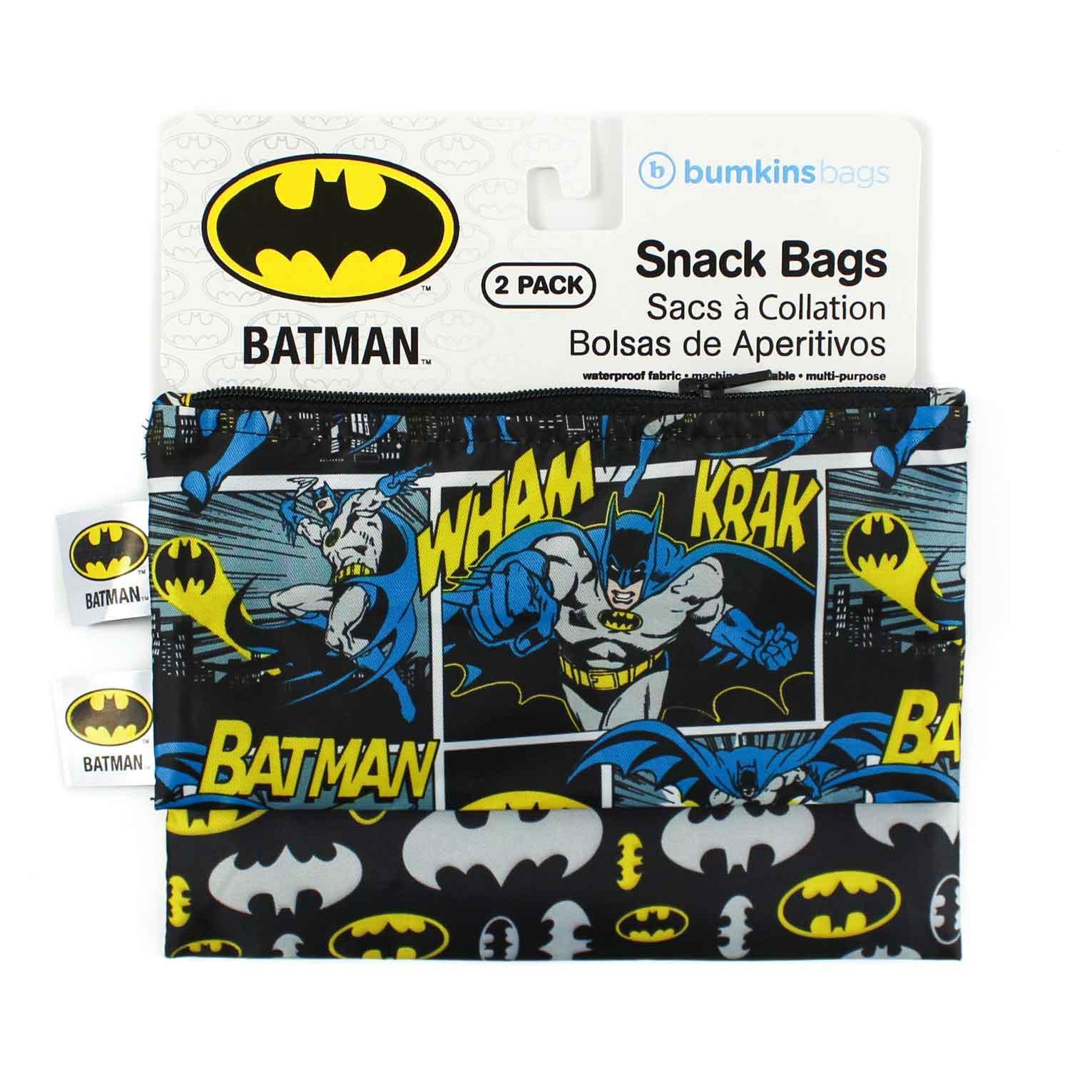 Reusable Snack Bag, Small 2-Pack: Batman - Bumkins