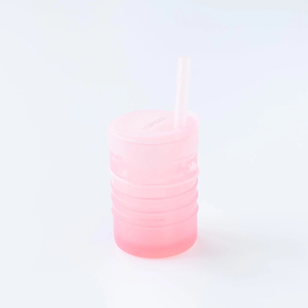 Silicone Straw Cup with Lid: Pink - Bumkins