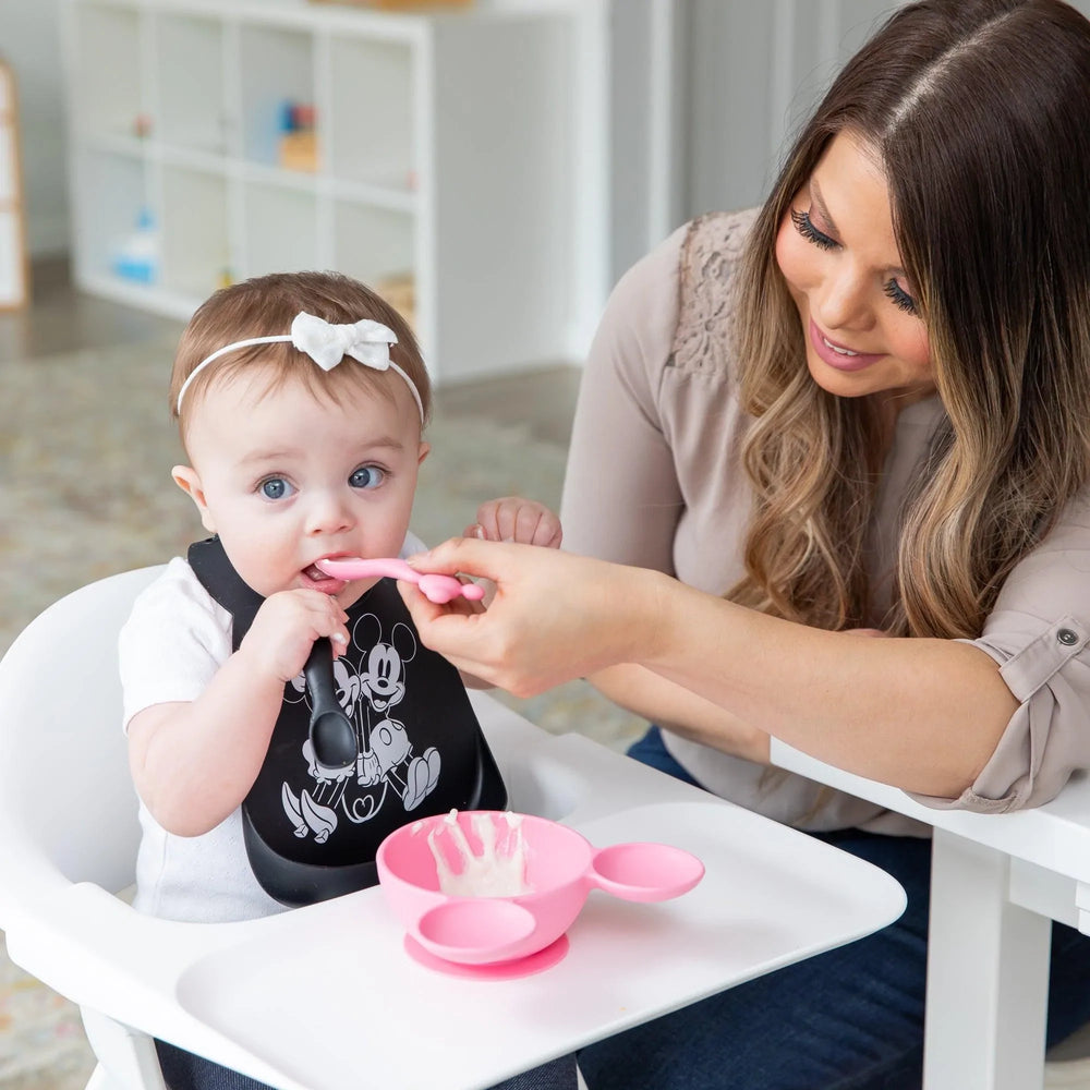 Silicone Dipping Spoons: Minnie Mouse (Black and Pink) - Bumkins