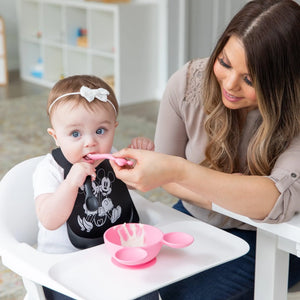 Silicone Dipping Spoons: Minnie Mouse (Black and Pink) - Bumkins