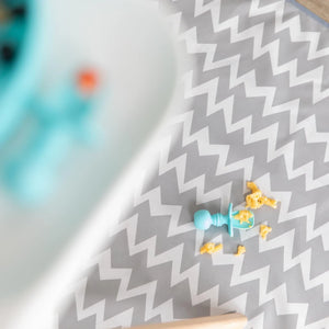 Splat Mat: Gray Chevron - Bumkins