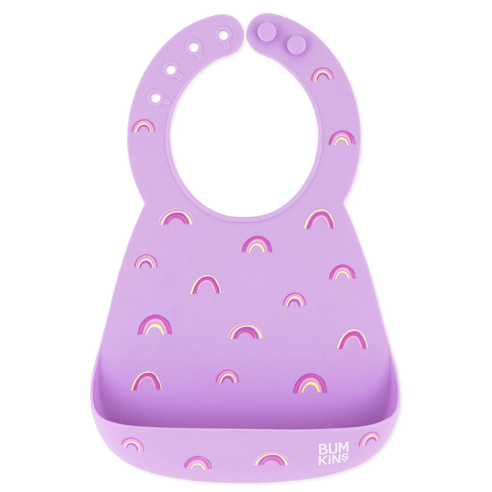 Silicone Bib: Rainbows - Bumkins