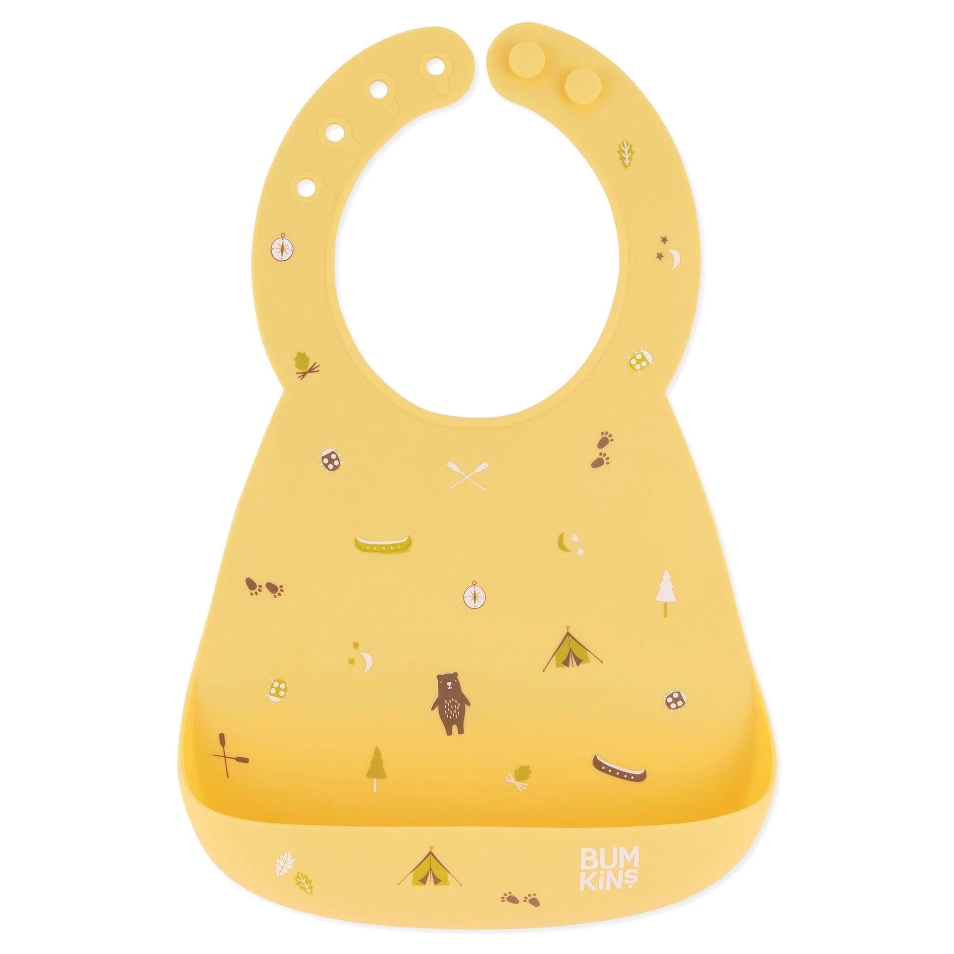 summer infant bib Cute Camp Gear Silicone Baby Feeding Bibs 6-24 Months