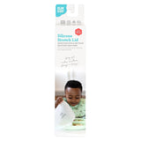Bumkins Silicone Stretch Lid for Grip Dish 5 Section, Grip Tray is shown in a slim white packaging box with a photo of a child.