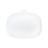 Bumkins Silicone Stretch Lid for Grip Dish 5 Section, Grip Tray is a translucent, CPSIA compliant lid with a rounded shape and top loop.