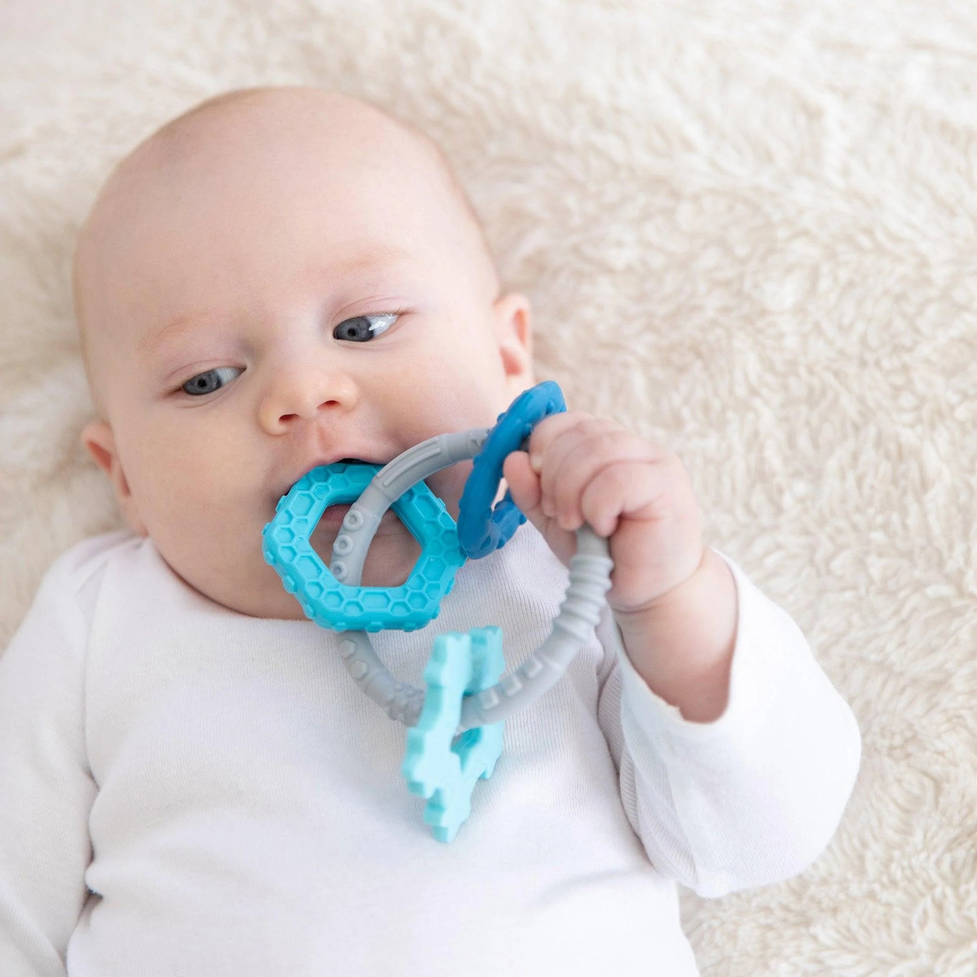Silicone Teething Charms: Blue - Bumkins