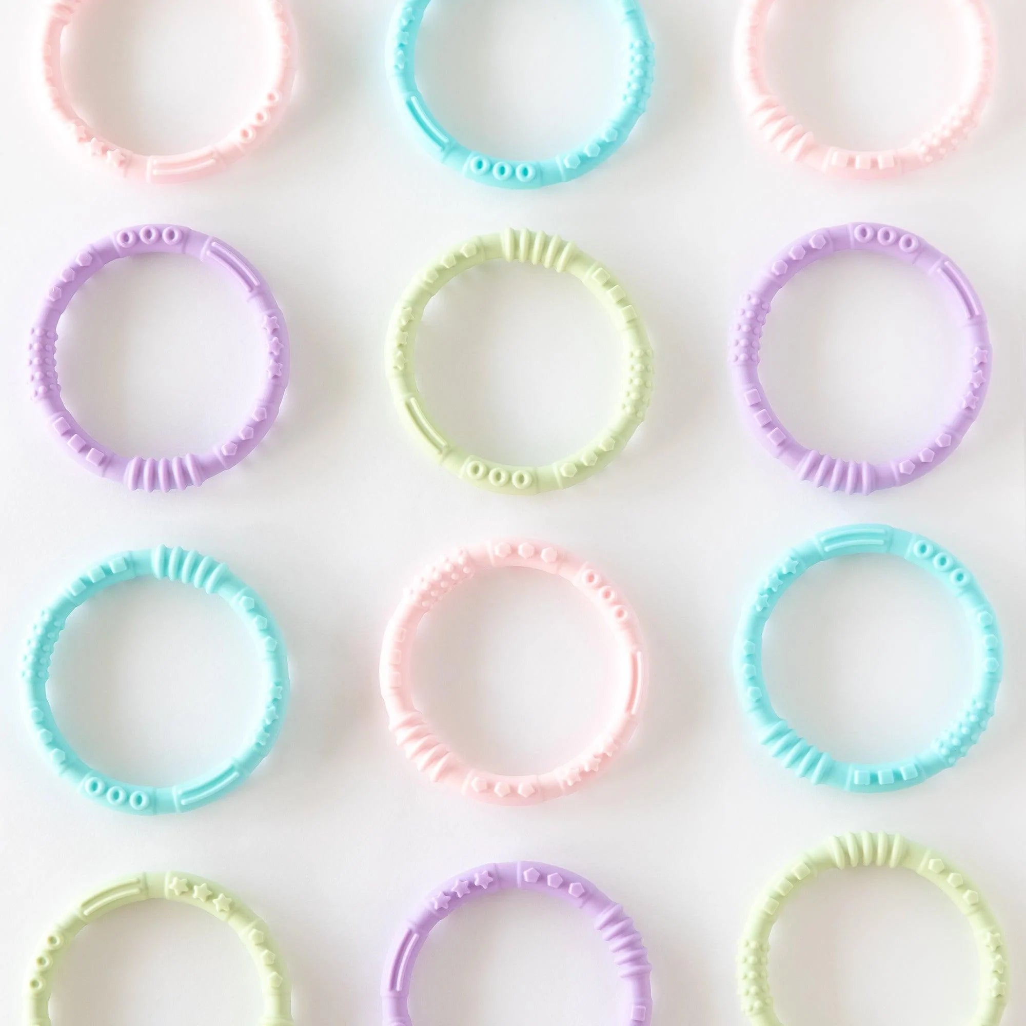 Silicone Teething Rings 4 Pack: Spring - Bumkins