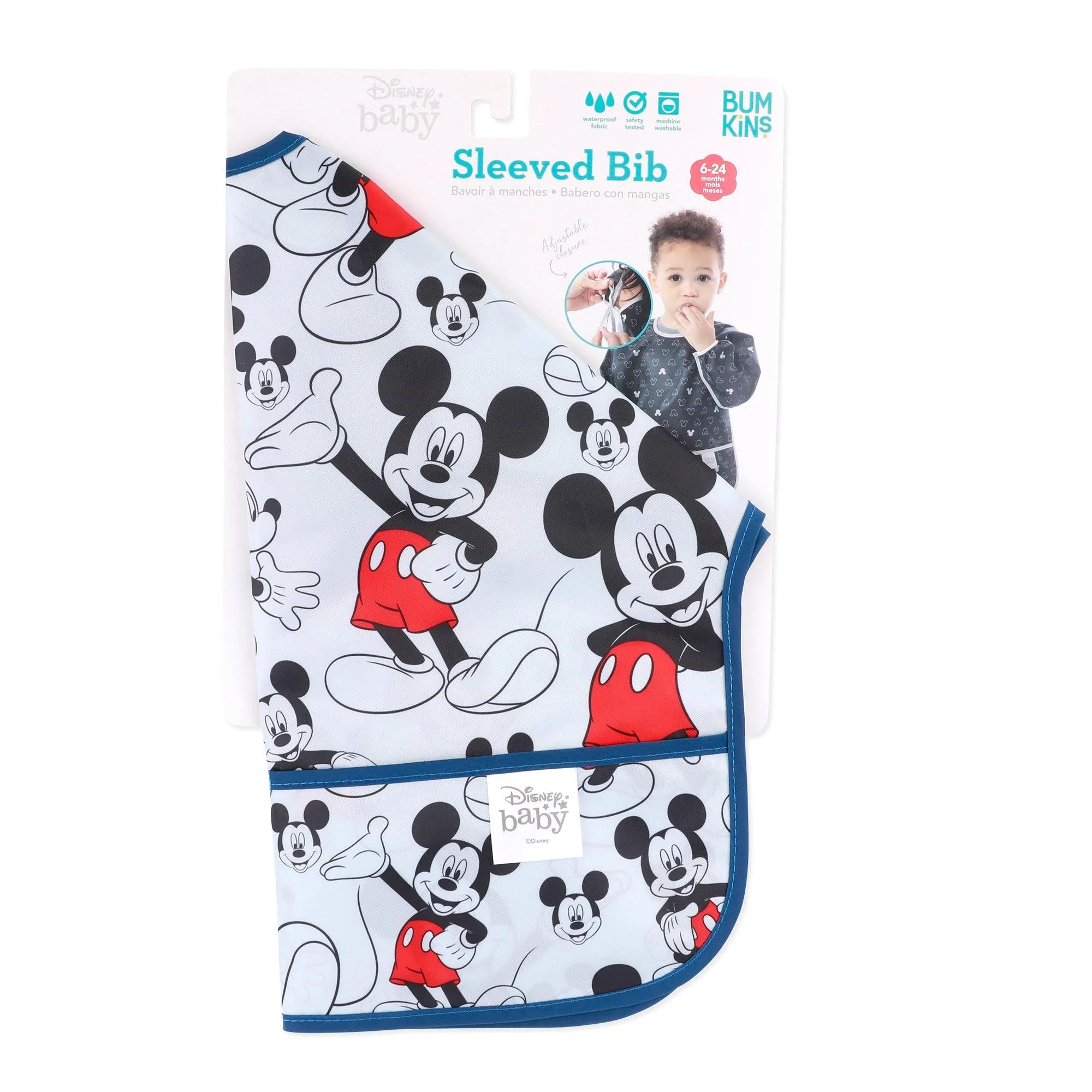 Sleeved Bib: Mickey Mouse - Bumkins