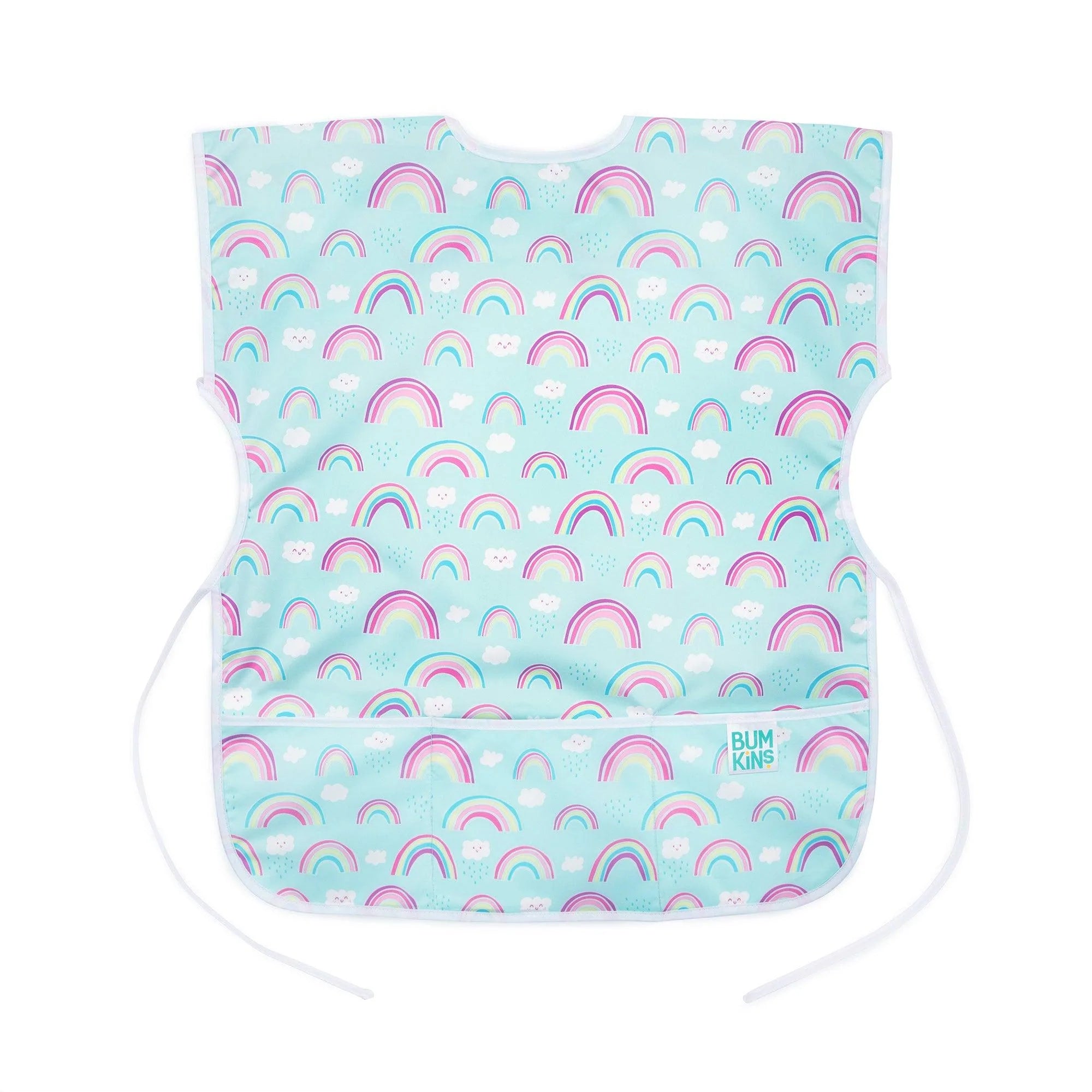 Short-Sleeved Art Smock: Rainbows - Bumkins