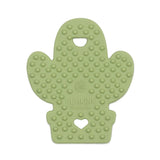 Bumkins Silicone Teether: Cactus has a textured surface with a heart cut-out, ideal for soothing babies during teething.