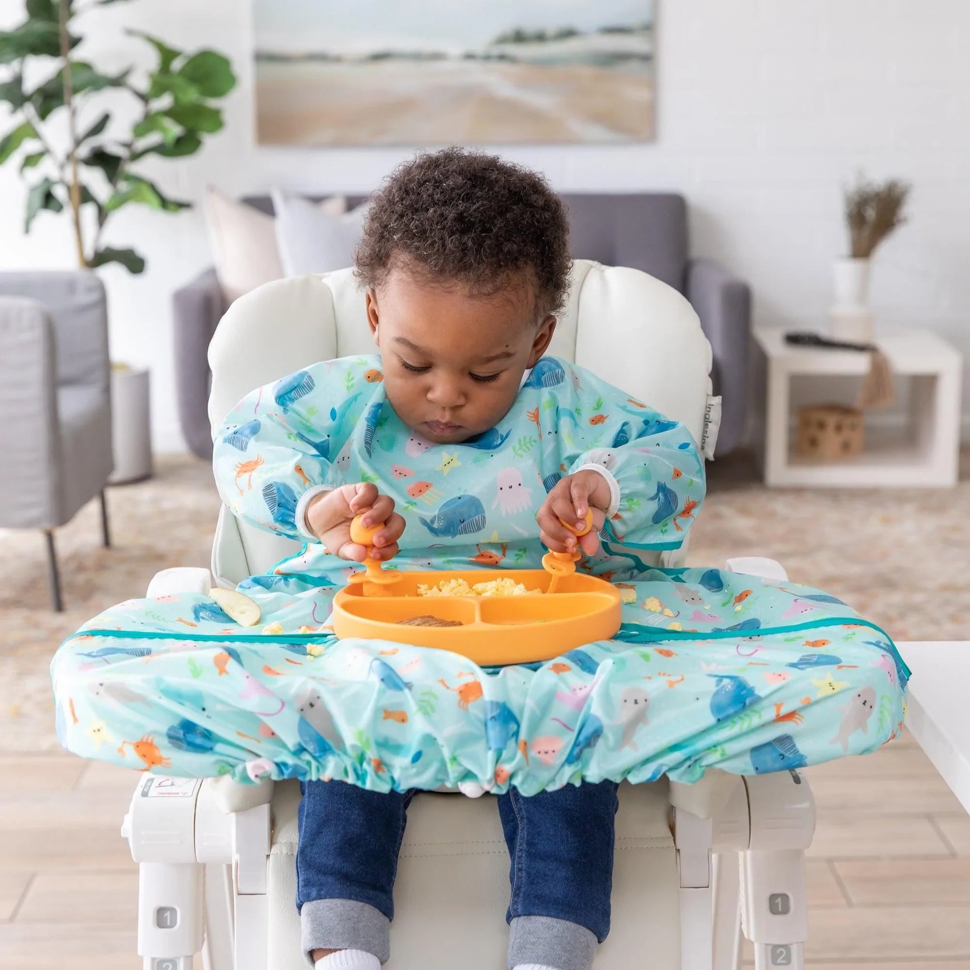 Waterproof Long Sleeve Bibs For Full Coverage 6 24 mos Bumkins