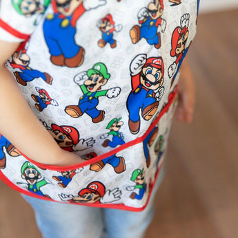 Super Mario Luigi Short Sleeve Junior Bib for Baby Toddler