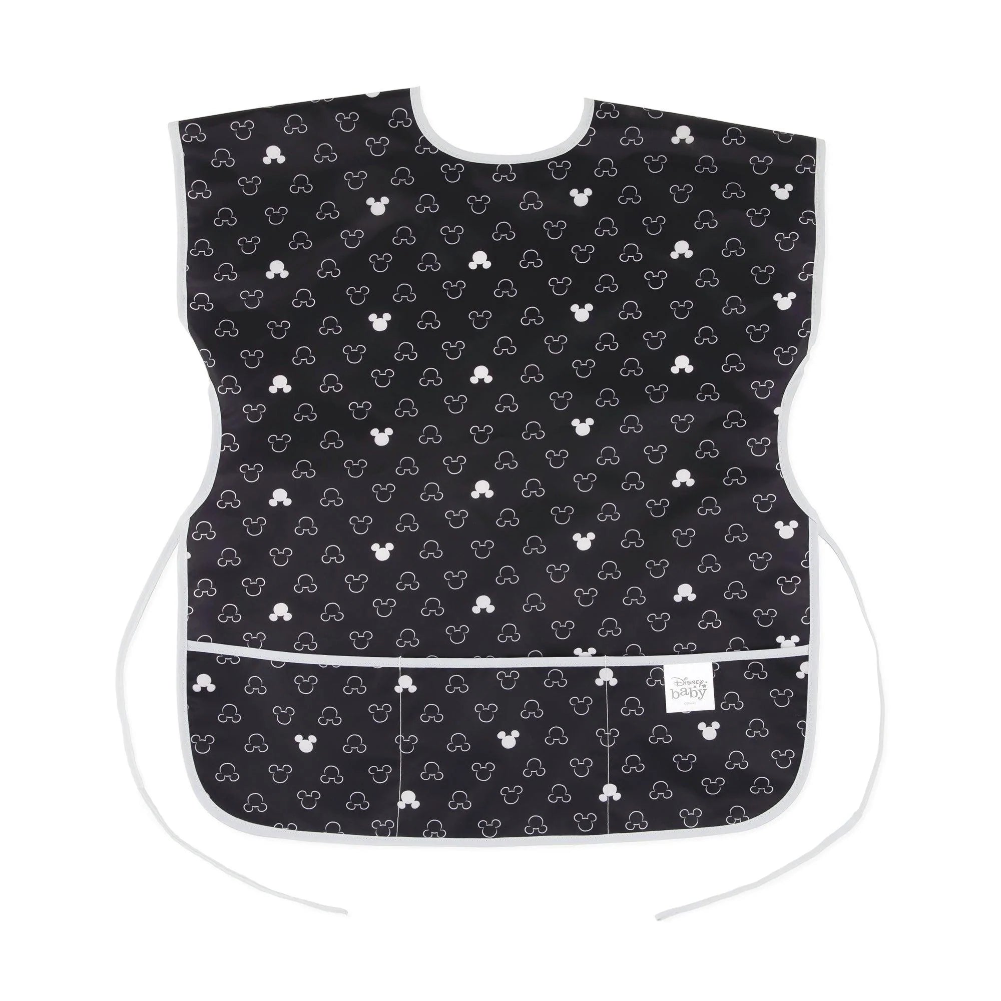 Short-Sleeved Smock: Mickey Mouse Icon B+W - Bumkins