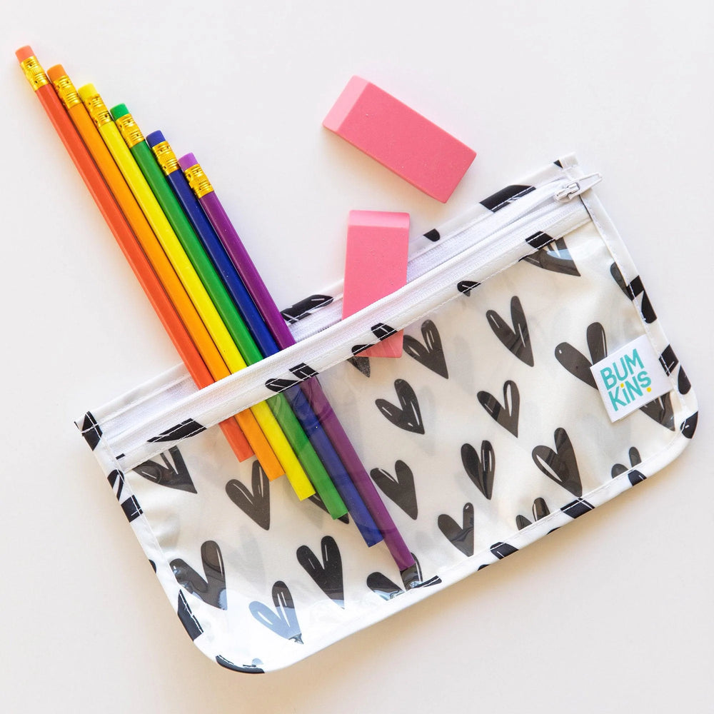 Clear Travel Bag 3-Pack: Hearts - Bumkins