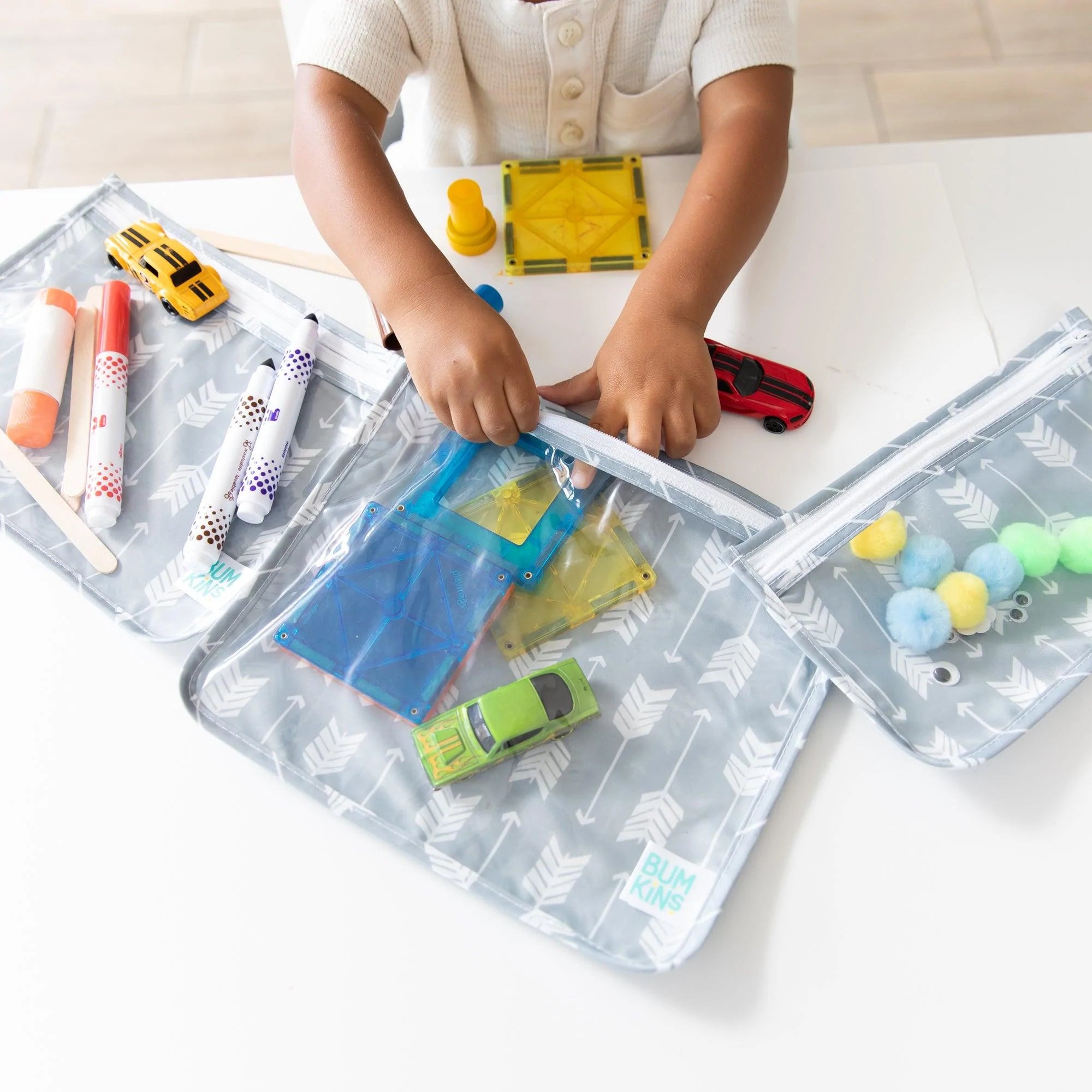 Clear Travel Bag 3-Pack: Arrow - Bumkins