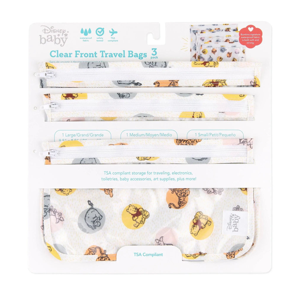 Clear Travel Bag 3-Pack: Winnie and Friends - Bumkins