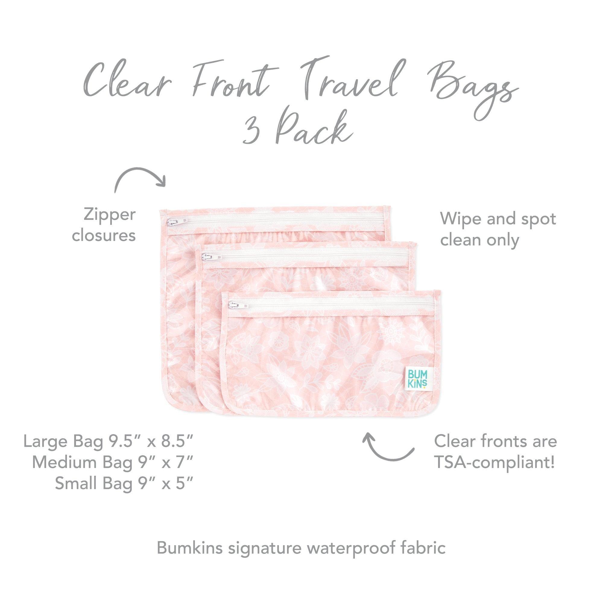 Clear Travel Bag 3-Pack: Lace - Bumkins