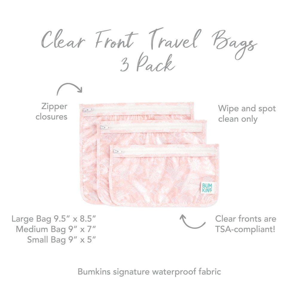 Clear Travel Bag 3-Pack: Lace - Bumkins