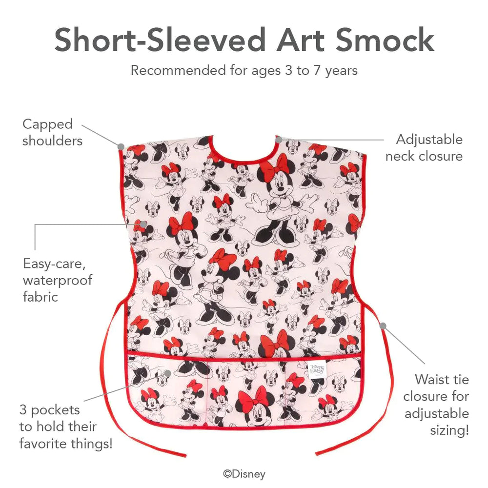 Short-Sleeved Smock: Minnie Mouse Classic - Bumkins